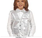 Zilveren Pailletten Gilet Kind, Kleding | Dames, Ophalen of Verzenden, Nieuw