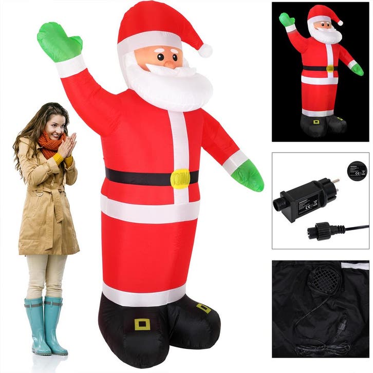 Kerstman opblaasbaar 250cm hoog, verlicht met LED, zelfop..., Diversen, Kerst, Nieuw, Verzenden