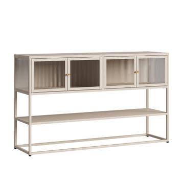 Sideboard Säkylä 150x38x90 cm camel [en.casa], Verzenden, Nieuw