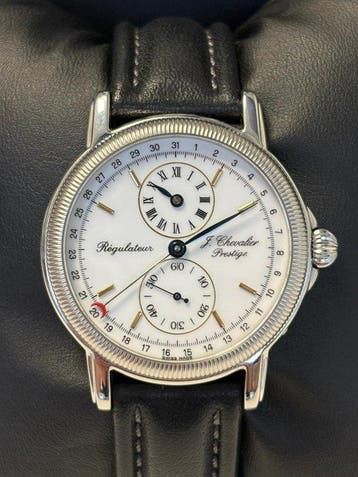 J. Chevalier - Regulateur 18 White Gold Bezel NEW OLD STOCK, Nieuw