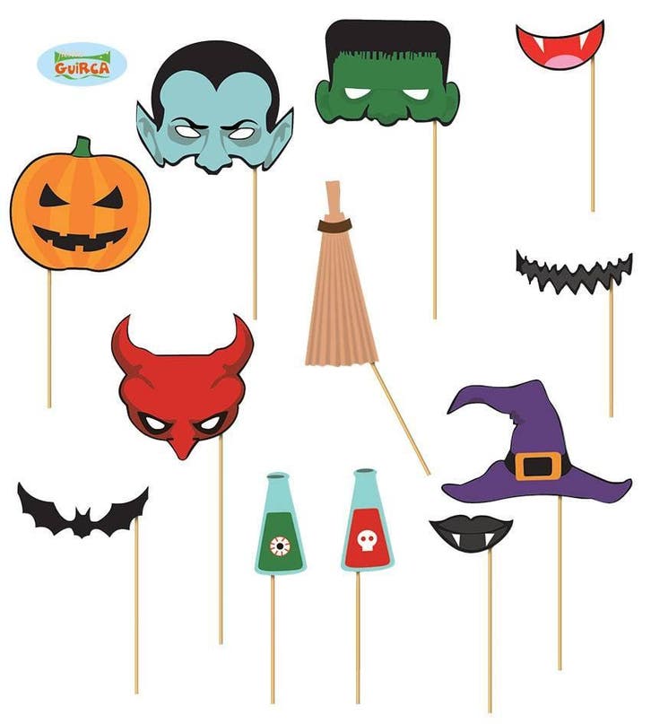 Photo Booth Set Halloween, Hobby en Vrije tijd, Feestartikelen, Nieuw, Ophalen of Verzenden
