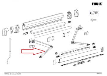 Thule Knikarm Compleet LH 5200 >3.00, Ophalen of Verzenden, Nieuw, Thule