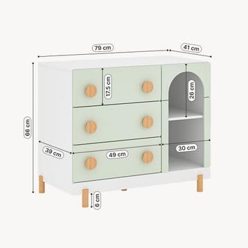 Kindercommode Vaarentaa [en.casa], Kinderen en Baby's, Verzenden, Nieuw