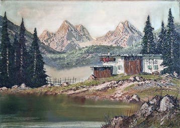 Wolfgang Heinz Unger (1929–2019) - Alpenlandschaft, Antiek en Kunst