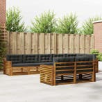 vidaXL Buiten bankenset met kussen 8 pcs Natuurlijk en, Verzenden, Nieuw