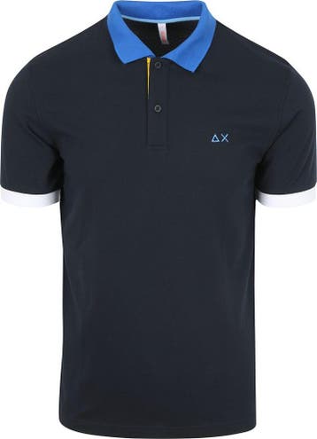 Sun68 Poloshirt Color Way Navy maat L Heren, Maat 52/54 (L), Nieuw, Sun68, Verzenden