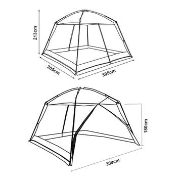 pro.tec Paviljoen Beekdaelen met klamboe 305x305x213 cm groe, Verzenden, Nieuw