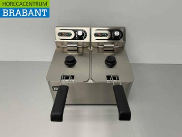 HCB RVS Dubbele Friteuse Frituur 2 x 4,5 liter 230V Horeca, Ophalen of Verzenden, Nieuw in verpakking