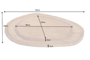 Set van 2 massieve dienbladen AMAZONAS 56 cm handgemaakt, Ophalen of Verzenden, Nieuw