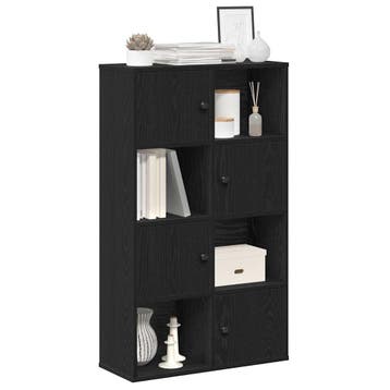 vidaXL Boekenkast 60x24x101,5 cm bewerkt hout zwart, Verzenden, Nieuw, Overige houtsoorten