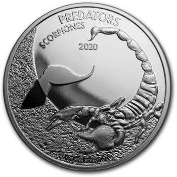 Congo Predators Scorpiones 1 oz 2020 (15.000 oplage), Verzenden, Overige landen, Losse munt, Zilver
