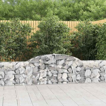 vidaXL Schanskorven 9 st gewelfd 300x30x60/80 cm, Tuin en Terras, 100 cm of meer, Verzenden, Nieuw, Metaal