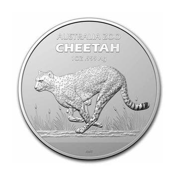 Australië. 1 Dollar 2021 1 oz Australia Zoo Cheetah Silver