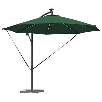 vidaXL Parasol Groen 294 x 294 x 248 cm Polyester en, Tuin en Terras, Parasols, Verzenden, Nieuw, 2 tot 3 meter
