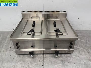 RVS Combisteel Dubbele Friteuse 2 x 8 liter GAS Horeca, Ophalen of Verzenden, Gebruikt