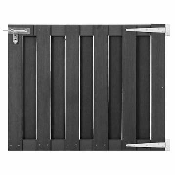 vidaXL Poort 100x80 cm HKC grijs, Verzenden, Nieuw