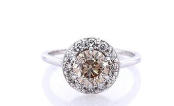 Zonder minimumprijs - Ring - 14 karaat Witgoud - 1.33ct. tw., Sieraden, Tassen en Uiterlijk, Nieuw