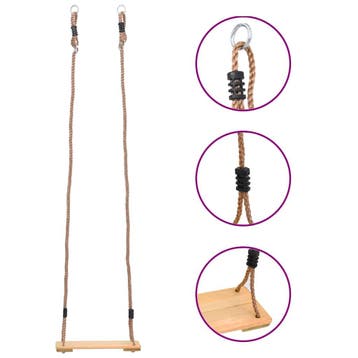 vidaXL Plankschommel 200 cm massief grenenhout, Kinderen en Baby's, Verzenden, Nieuw