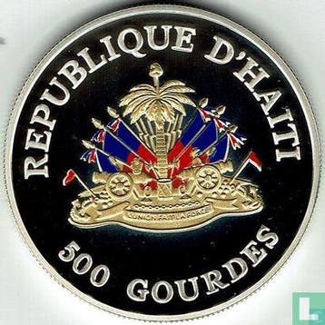 Haïti 500 gourdes 1999 (PROOF) Millennium, Postzegels en Munten, Munten | Amerika, Verzenden, Losse munt, Goud