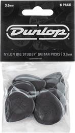 Jim Dunlop 445P300 nylon Big Stubby Plectrum 3.00 mm 6-pack, Ophalen of Verzenden, Nieuw, Elektrische gitaar