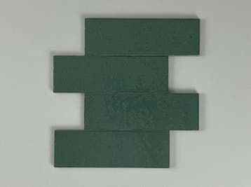 Wandtegel Equipe Ceramica Kalma Blue Lake Groen Glans 6x18,6, Nieuw, Minder dan 20 cm, 10 m² of meer, Wandtegels
