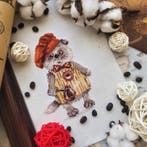 Barista Beer Borduurset 18CT op Wit Borduurstof KT4242, Verzamelen, Verzenden, Nieuw