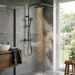 Regendouche Set Zwart | Messing | A-kwaliteit | Beste Prijs, Ophalen of Verzenden, Nieuw, Rvs, Douche