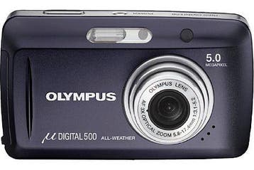 Olympus µ (mju) Digital 500 Digitale Compact Camera - Blauw, Verzenden, Zo goed als nieuw