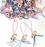 Houten gelukspoppetje Speentje roze of blauw, Verzenden, Nieuw, Versiering, Geboorte of Huwelijk