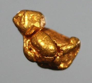 Goud Pepita Australia - Hoogte: 7 mm - Breedte: 5 mm- 0.9 g, Verzamelen