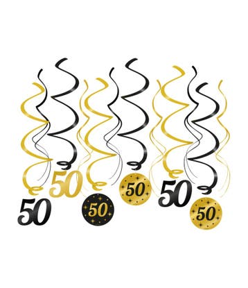50 jaar Swirl decoratie, Verzenden, Nieuw, Feestartikel