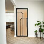 Stalen Binnendeur - 4 Vlaks rond - Matglas, Minder dan 80 cm, Binnendeur, Nieuw, Metaal