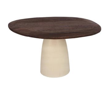 Eettafel Brix Marron organisch mangohout 140x120x76 cm -, Ophalen of Verzenden, Nieuw