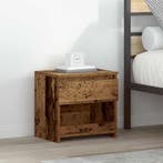 vidaXL Nachtkastje 40x30x39 cm bewerkt hout oud houtkleurig, Verzenden, Nieuw, Hout