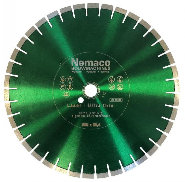Nemaco diamantzaagblad universeel extra dun 350 x 25,4 mm, Zakelijke goederen, Machines en Bouw | Tuin, Park en Bosbouw, Overige typen