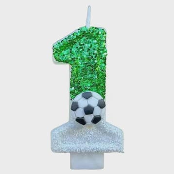 Voetbal Cijfer Kaarsen - Glitter & Graduele Kleurverandering, Verzenden, Nieuw