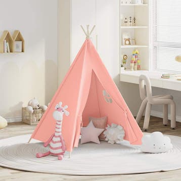 vidaXL Kindertipitent met tas 120x120x150 cm peachskin roze, Kinderen en Baby's, Verzenden, Nieuw