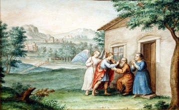 Nazarene School, early 19th century - Tobias healing the