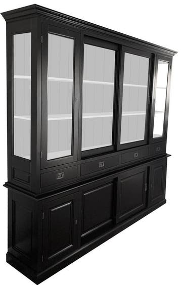 Buffetkast zwart Spijk 225cm, Ophalen of Verzenden, Nieuw