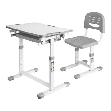 Kinderbureauset Sala kindertafel met 1 stoel grijs en wit [e, Verzenden, Nieuw