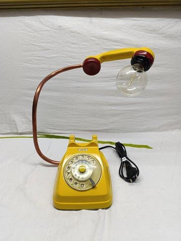 Tafellamp - Plastic, Staal, Koper - Vintage