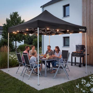 Aluminium opvouwbaar tuinpaviljoen 3 × 3 m met 4 zijwanden, Tuin en Terras, Verzenden, Nieuw