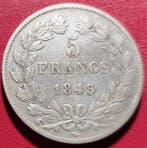 Frankrijk. Louis Philippe I. 5 Francs 1845-W, Lille (Zonder