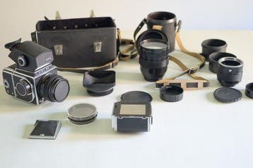 Kiev 88 TTL + Volna 3B 80mm + Kaleinar 3B 150mm + accessori, Nieuw