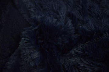 Langharig bont (pluche) Navy - rol 10 meter, Verzenden, Nieuw