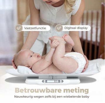 Gatson Babyweegschaal met App - Tot 30kg - Inclusief, Kinderen en Baby's, Ophalen of Verzenden, Zo goed als nieuw