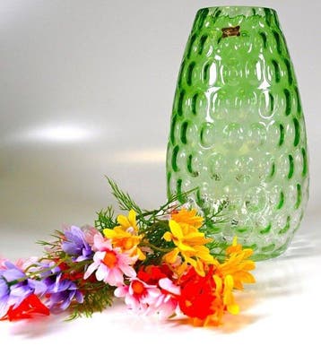 Egermann - Vaas - Glas - Groene vaas Olive