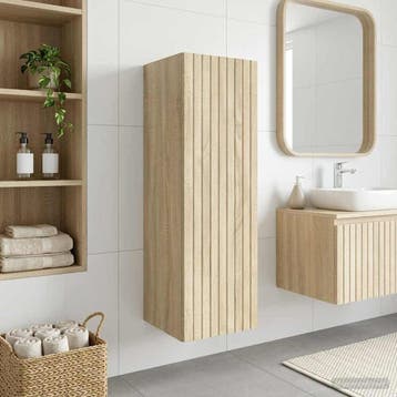 vidaXL Wand Gemonteerde Badkamerkast Sonoma Eiken 33 x 34,5, Verzenden, Nieuw