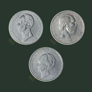 Nederland. Willem II, III & Wilhelmina. 2 1/2 Gulden 1848,