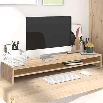 vidaXL Monitorstandaard 100x24x13 cm bewerkt hout sonoma, Verzenden, Nieuw